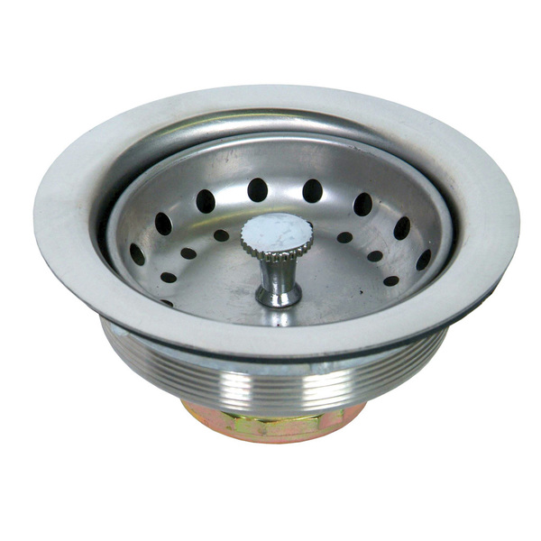 Bk Resources 304 Stainless Steel Basket Drain with Crumb Cup, 3 1/2" Opening BKDR-4-304